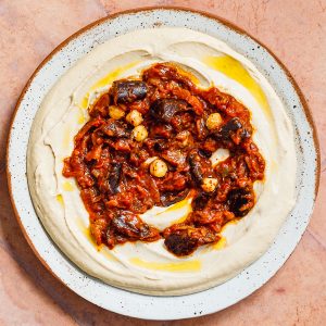 GARBANZOS - Hummus Plate - Aubergine & Tomato